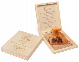 Prvé sväté prijímanie - Box Rosary Souvenír a Communion Fawn Name Graver