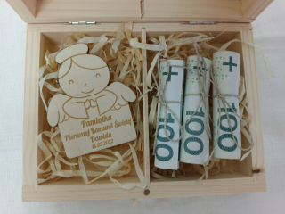 Prvé sväté prijímanie - Boxové peniaze darček pre suveníry anjel