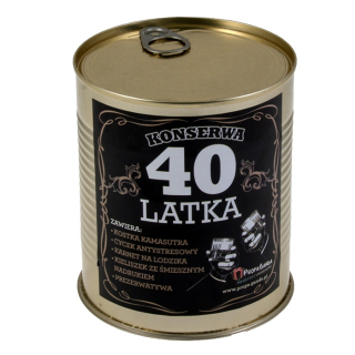 vtipný darček pre 40. narodenín v konzervách SET!