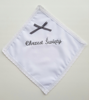 Doplnky na krst - Krstné rúcho vyšívané zlatou boho bielou