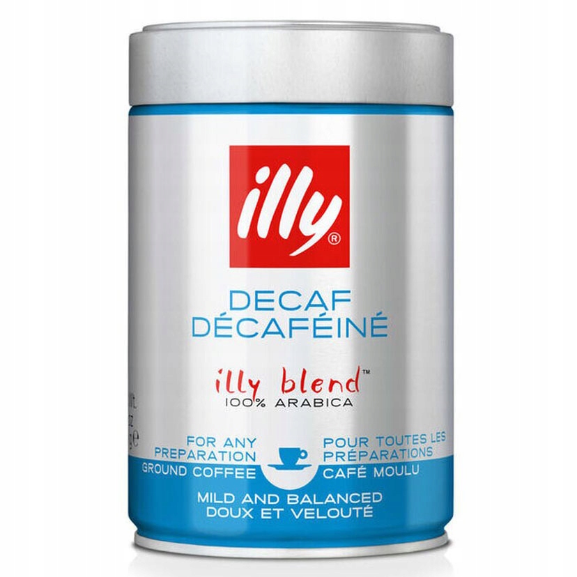 Káva mletá - Illy Deafeine 100% Arabica 250g Mincing Coffee