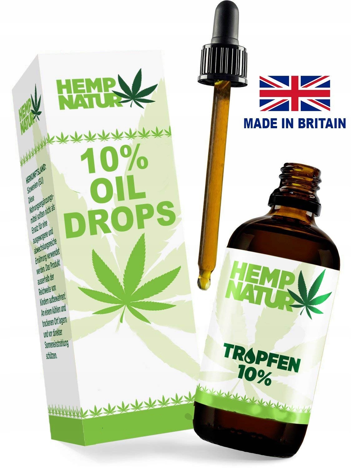 CBD - CBD olej z Veľkej Británie konopný olej kvapky 1000mg
