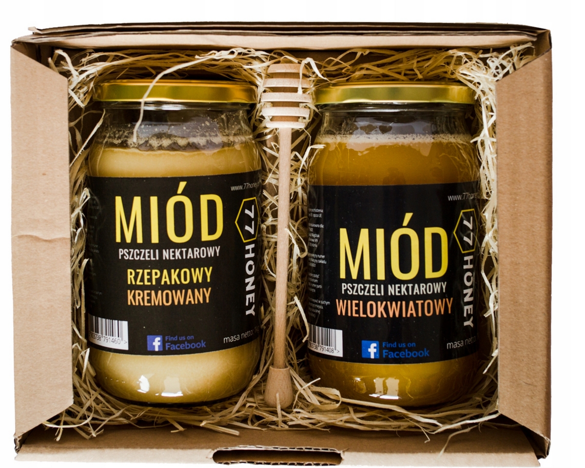 Nastaviť 2x Honey 1kg - Kremowane a Multi-Poľské