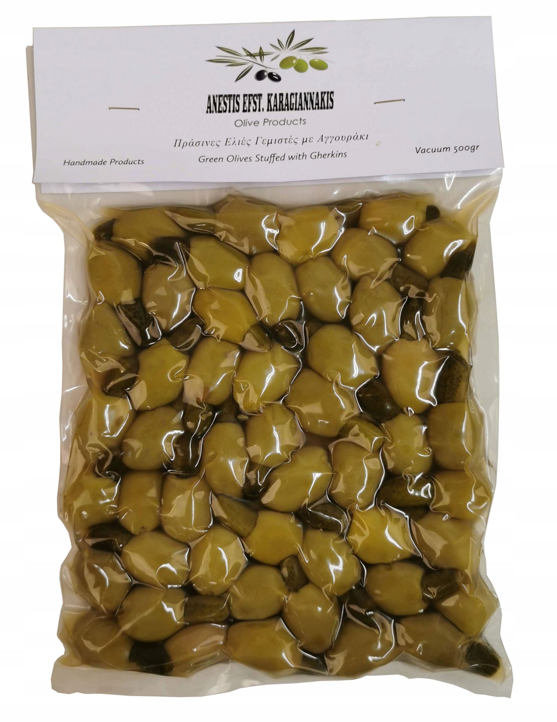 zelené olivy plnené ohorkami 500 gramov GR