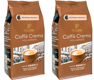 Zrnková káva - 2 x 1kg Granulárna coffee Tchibo Crema VOLLLUNDIG