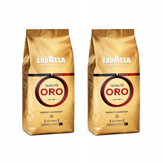 Zrnková káva - 2x kávové zrná Lavazza QUALITA ORO 1000G