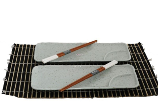 Modrá 2-osobná japonská sushi set