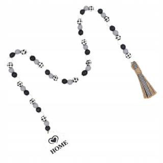 Darček na Valentína - DOM PEADS Drevené korálky a Tassel Garland