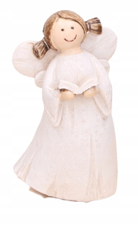 Doplnky na krst - Anjelská figurína s biblickým krstom 10 cm