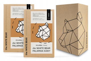 Zrnková káva - KÁVOVÉ ZRNKY TOLIMA ARABICA BIELY MEDVEĎ 2 kg