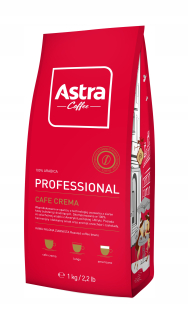 Zrnková káva - ASTRA Professional Crema 1kg Grainy