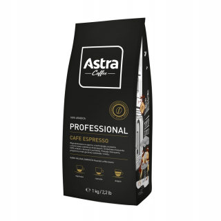 Zrnková káva - ASTRA Professional Espresso Coffee 1kg Obilie