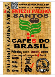 Zrnková káva - Káva Kaviareň pre Brasil Santos 1kg Obilie