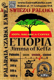 Zrnková káva - KÁVA ETIOPIA JIMMA KEFFA 1KG GRAIN