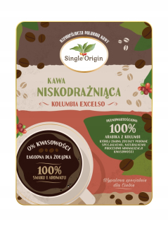 Zrnková káva - Nízko-dosahovaná káva - jediný pôvod Colombia 500g