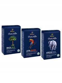 Zrnková káva - Tchibo Brazília + Guatemala + africká modrá káva 500g