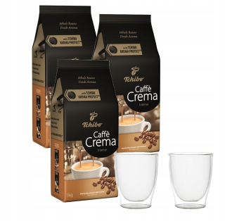 Zrnková káva - Káva Tchibo Cafe Crema Intense 3KG + okuliare