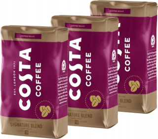 Zrnková káva - Costa Coffee Signature Tmavé kávové zrná 3x 1kg