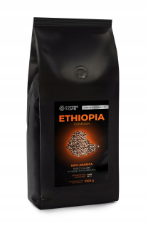 Zrnková káva - Kávové zrná Etiópia 1 kg čerstvo praženej arabiky