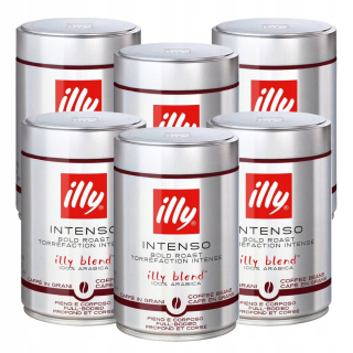 Zrnková káva - Grainy Coffee Illy Espresso Intenso Dark 6x250g