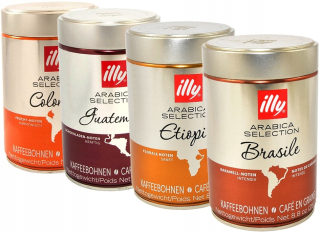 Zrnková káva - Grainy Coffee Illy MonoAbica Set 4x250g