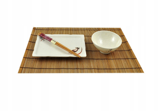 Sushi Set s melamínom - fialový list IV