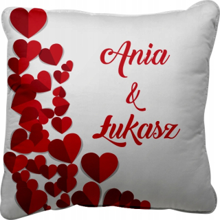 Darček na Valentína - Darček vankúš na Valentína s menami