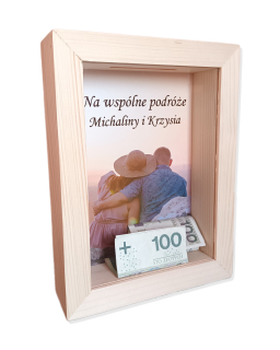 Darček na Valentína - Piggy Bank s vlastným textom o odhodlaní fotografií
