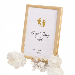 Doplnky na krst - Doštička personalizovaná pre krst Lily Ø20cm