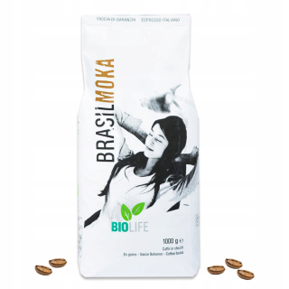 Zrnková káva - Talianska Káva Brasilmoka Bio-Light 1kg Obilie
