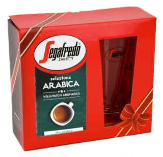 Zrnková káva - Darčeková sada Segafredo + sklo