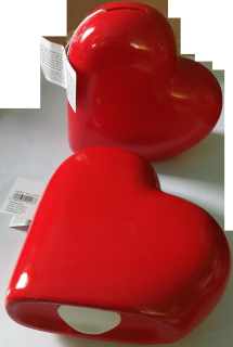 Darček na Valentína - Porcelán Piggy Bank Heart of Valentín Darček zásah